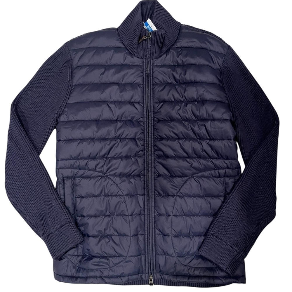 NWT J.McLaughlin Quilted Puffer Sweater Jacket – Navy, Size M